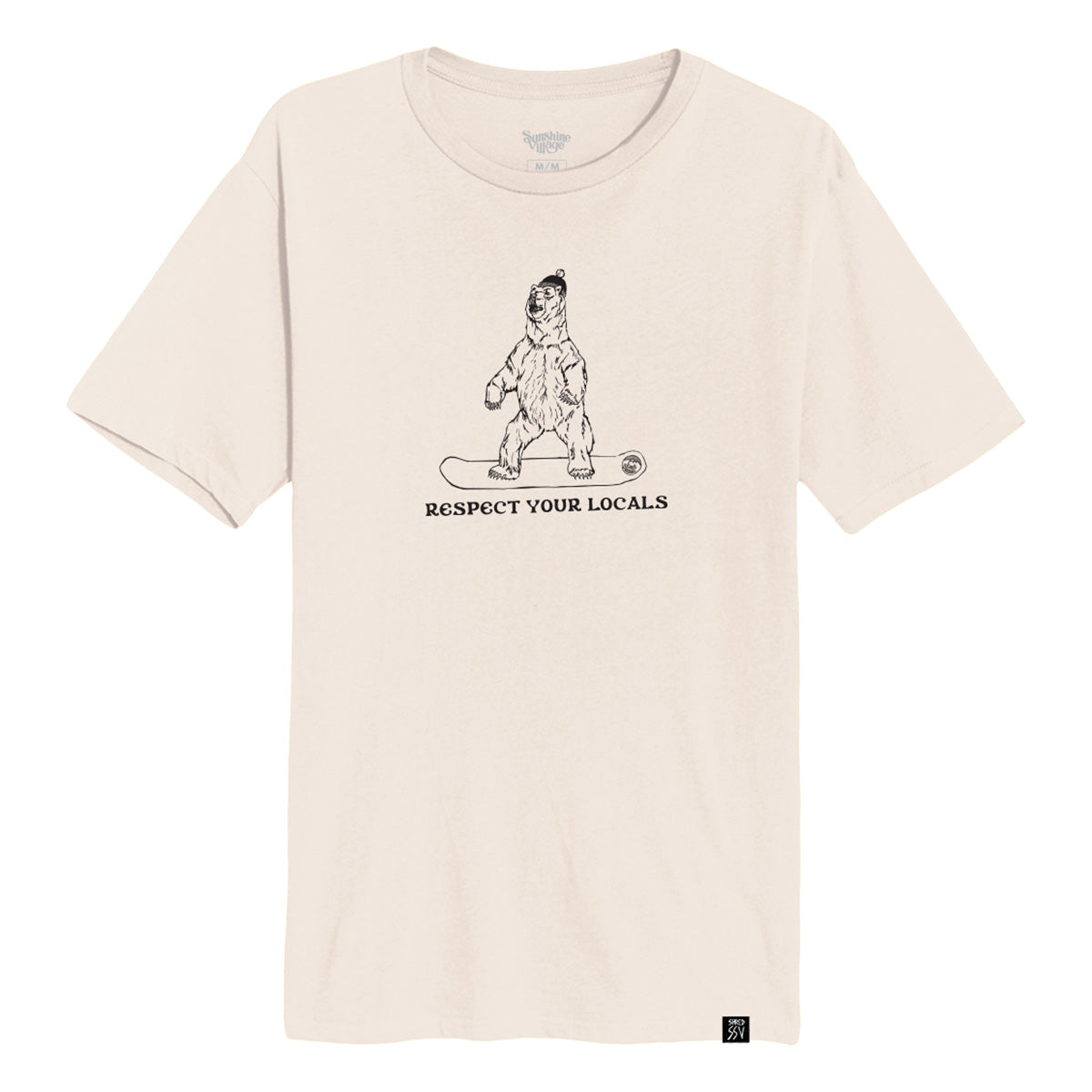 SHRED SSV Respect Your Locals Tee - Grizzly Bear Natural