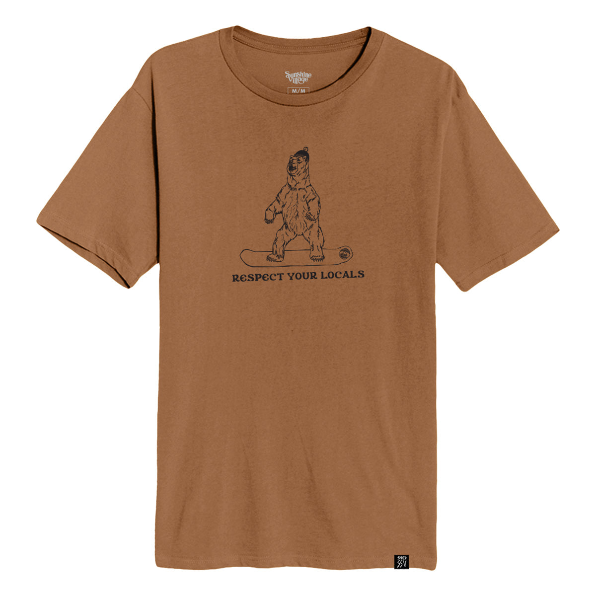 SHRED SSV Respect Your Locals Tee - Grizzly Bear Toasted Coconut