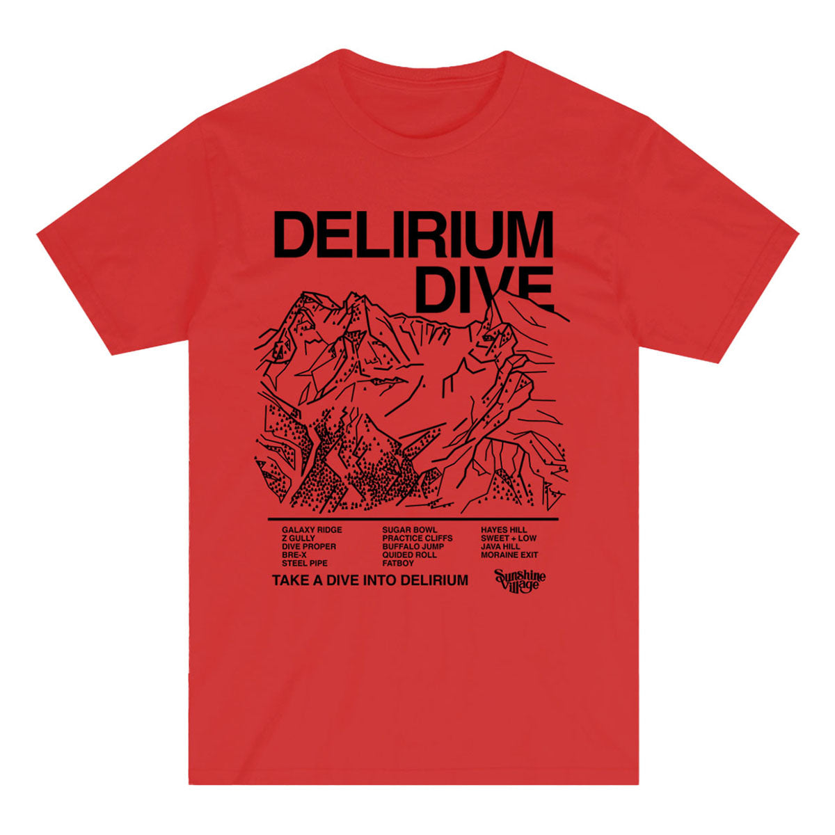 Freeride Zone Delirium Dive Tee Red Black