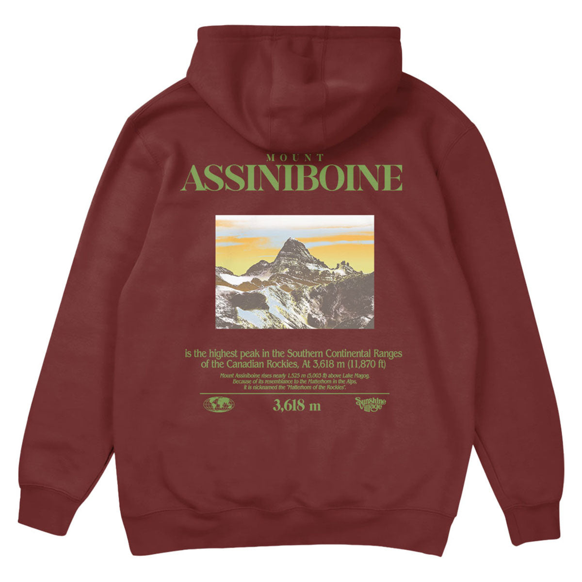 Mountain Info Series Mount Assiniboine Hoodie