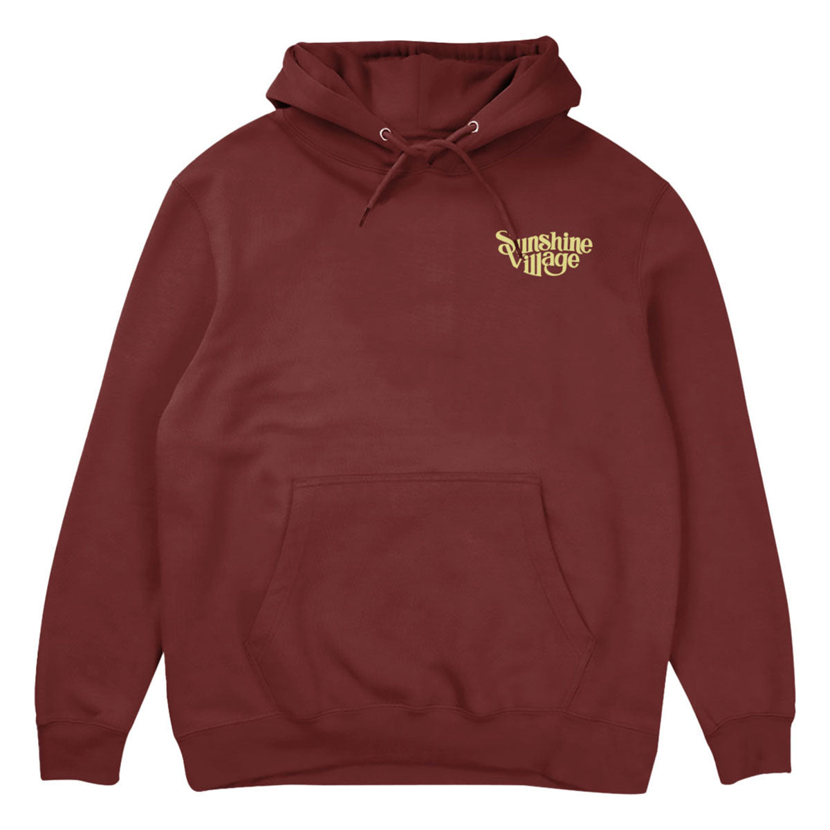 Mountain Info Series Mount Assiniboine Hoodie Burgundy