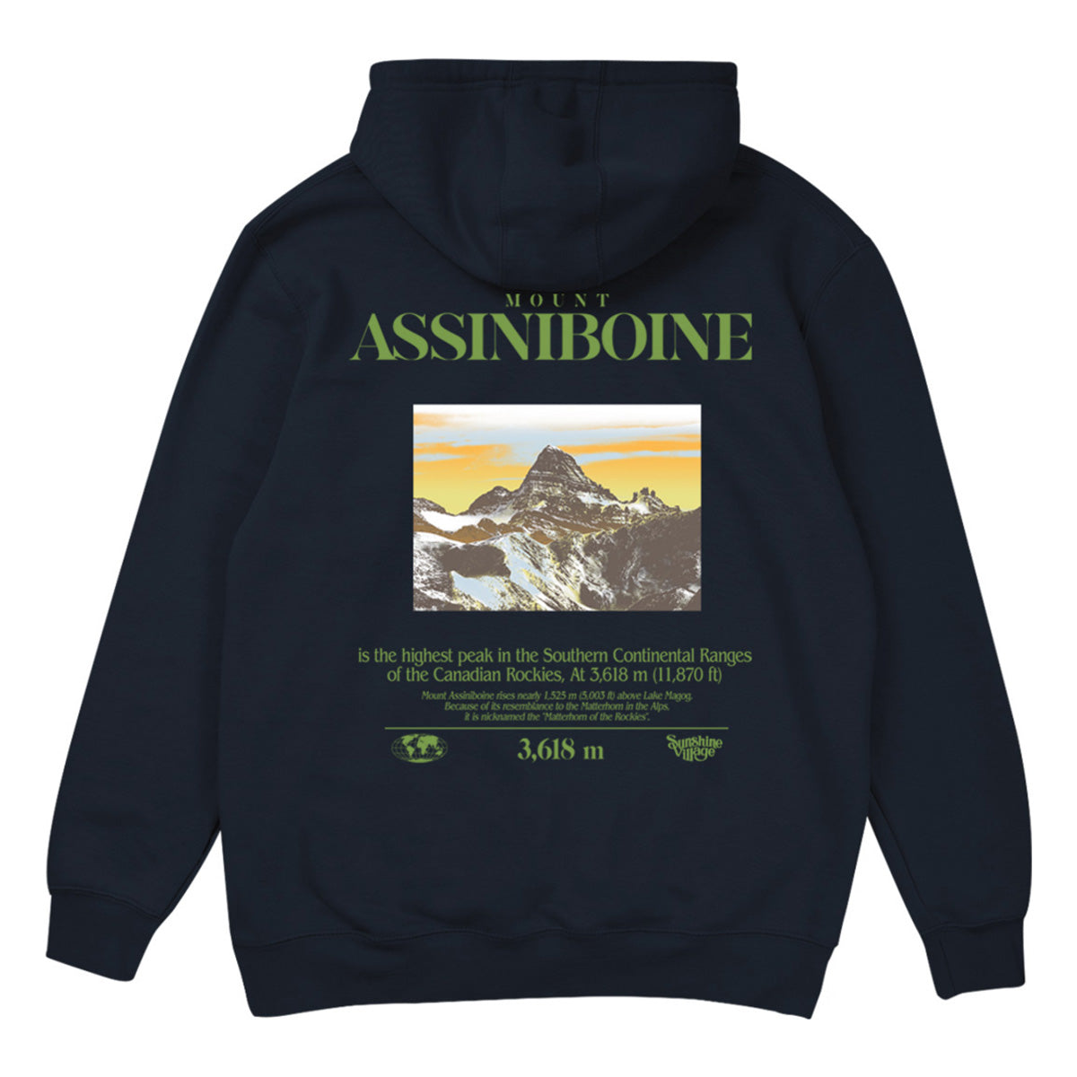 Mountain Info Series Mount Assiniboine Hoodie