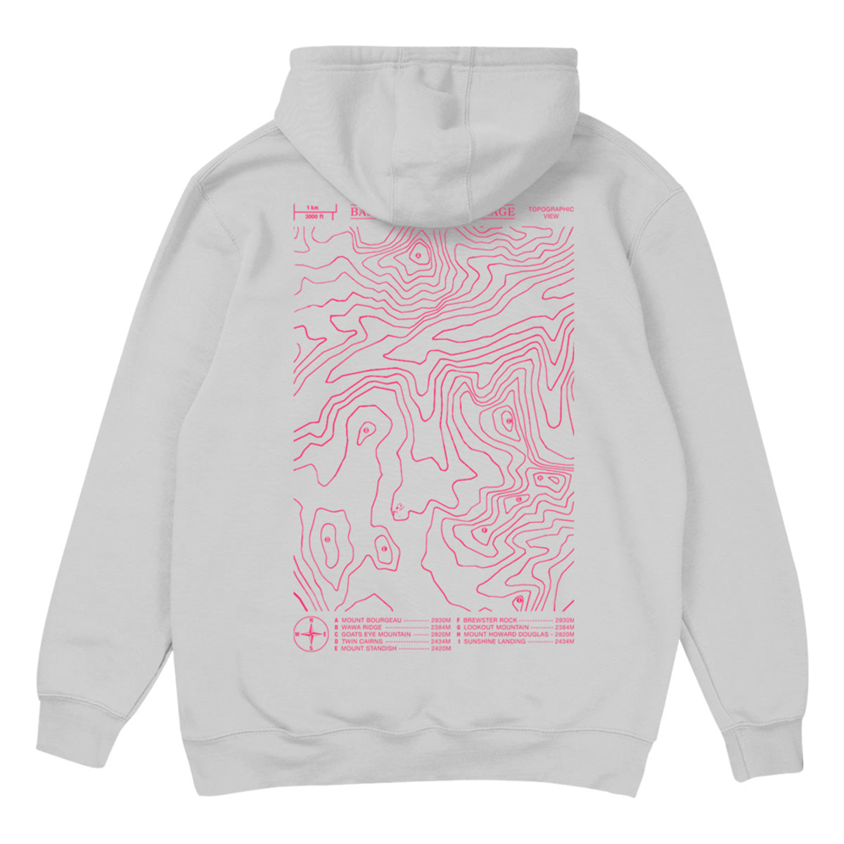 Sunshine Village Topographic Hoodie Dove Grey