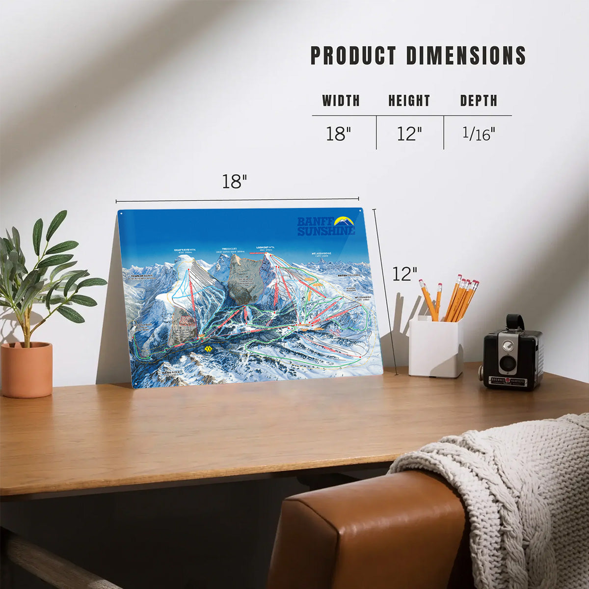 Metal Souvenir Sign - Trail Map