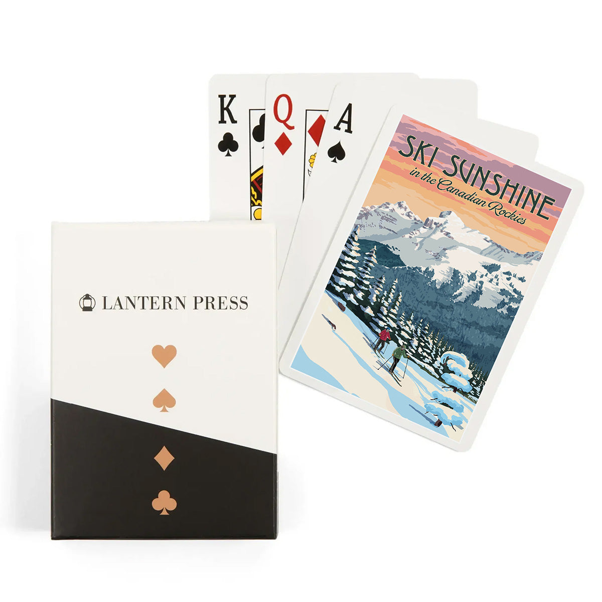 Standard Size Playing Cards - Winter Skiers