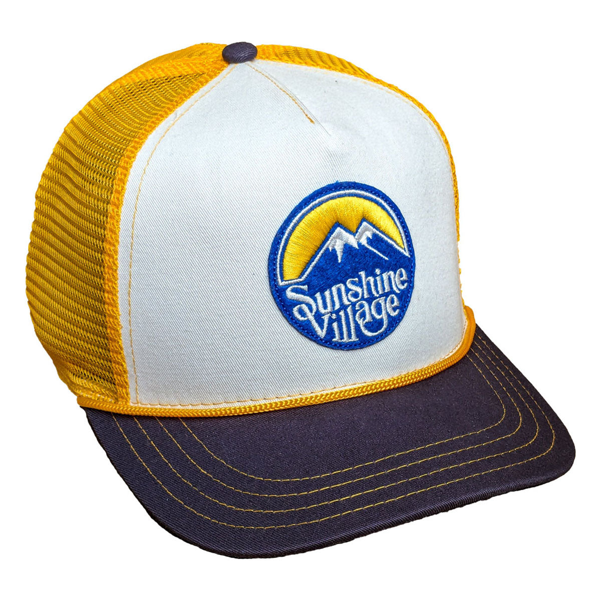 SSV High Crown Adjustable Cap White Navy Mesh Hat Size