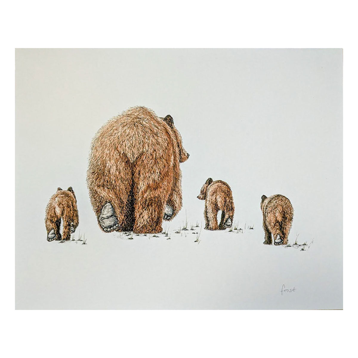 Sarah Frost Prints Bear Bums 8" x 10"