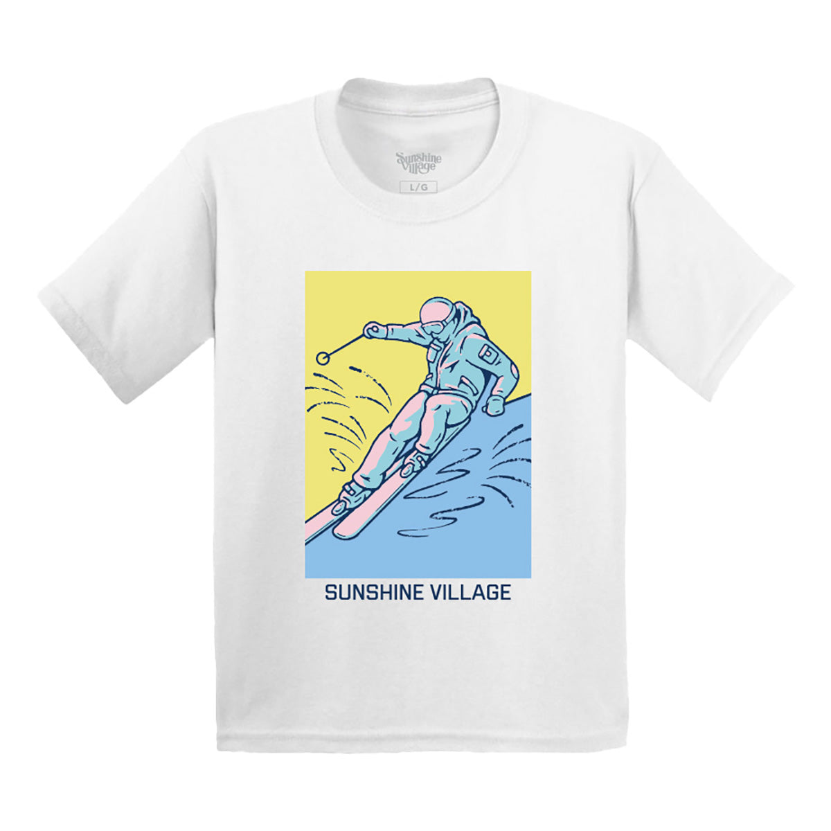 Shred The Shine Skier Youth Tee White