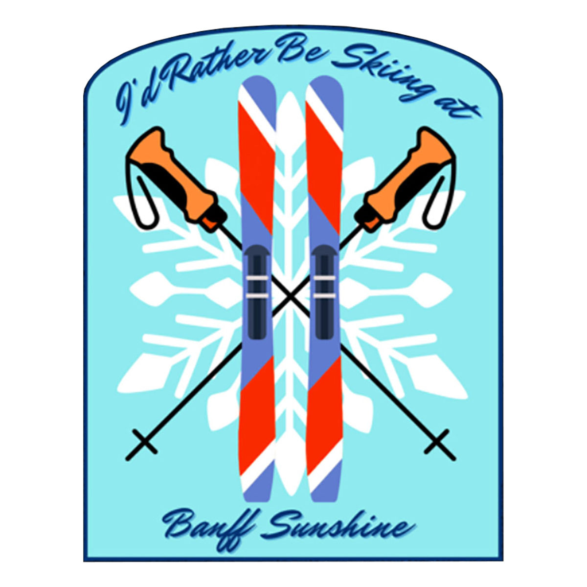 Sunshine Village Sticker Rather Be Skiing