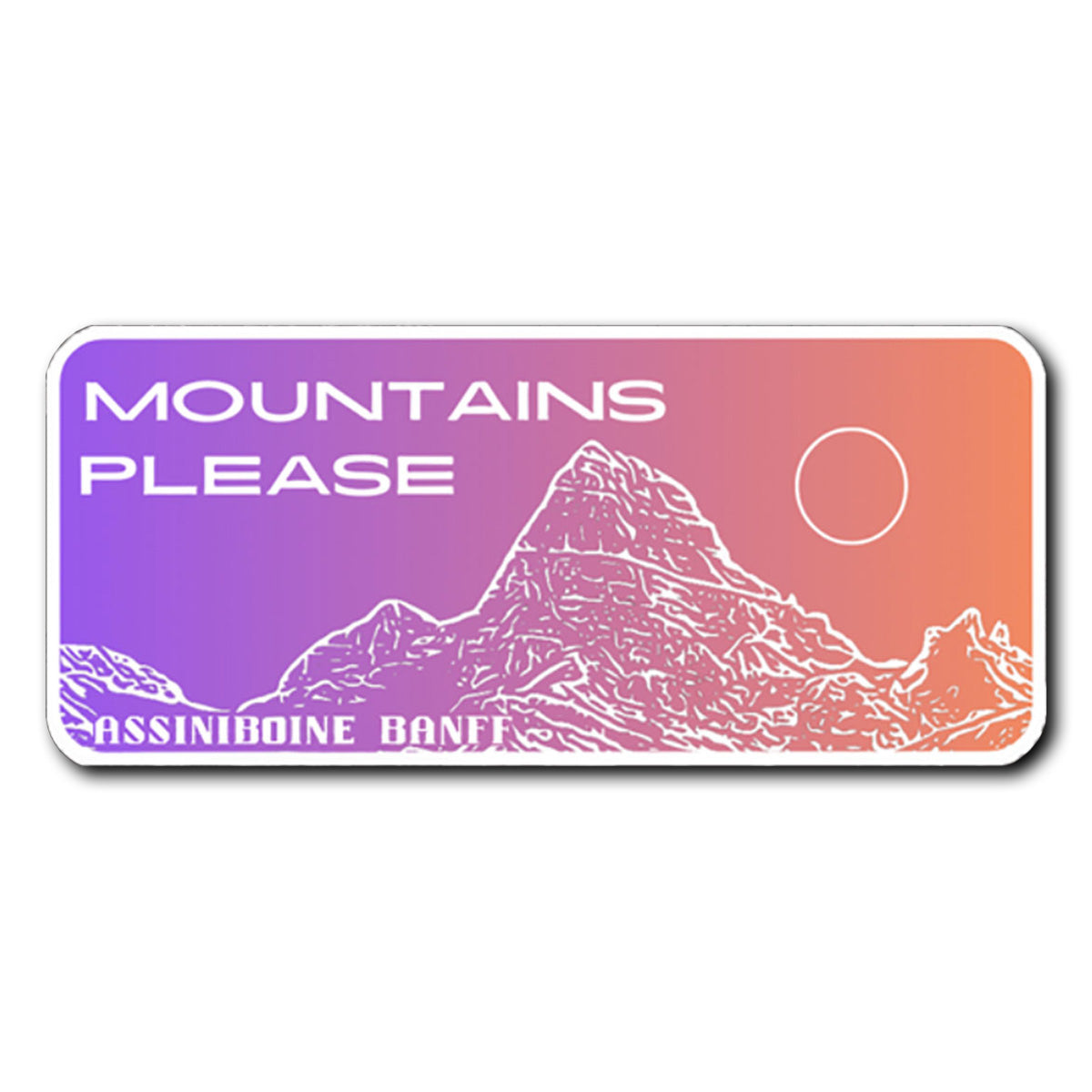 Sunshine Village Sticker Mountains Please