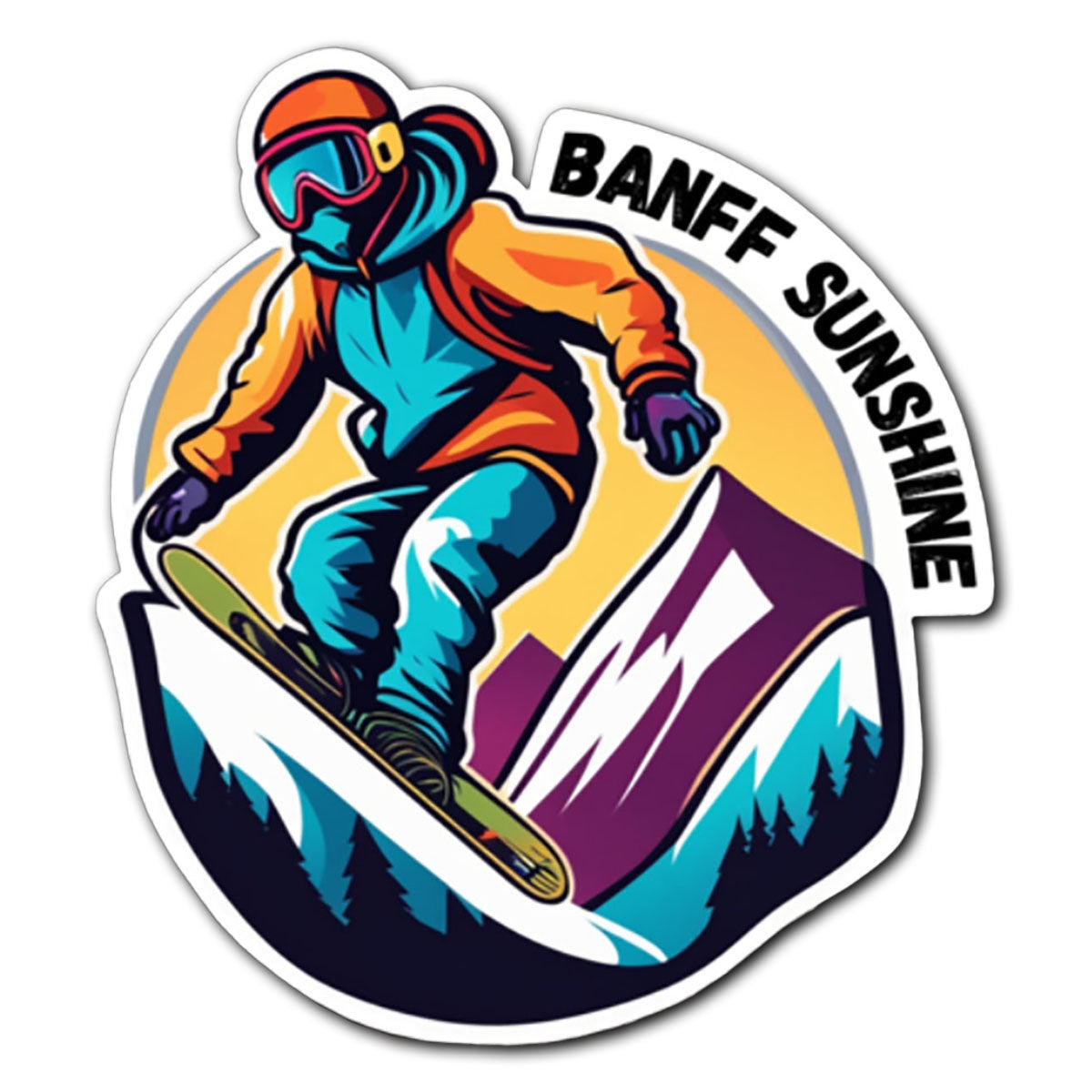 Sunshine Village Sticker Snowboarder