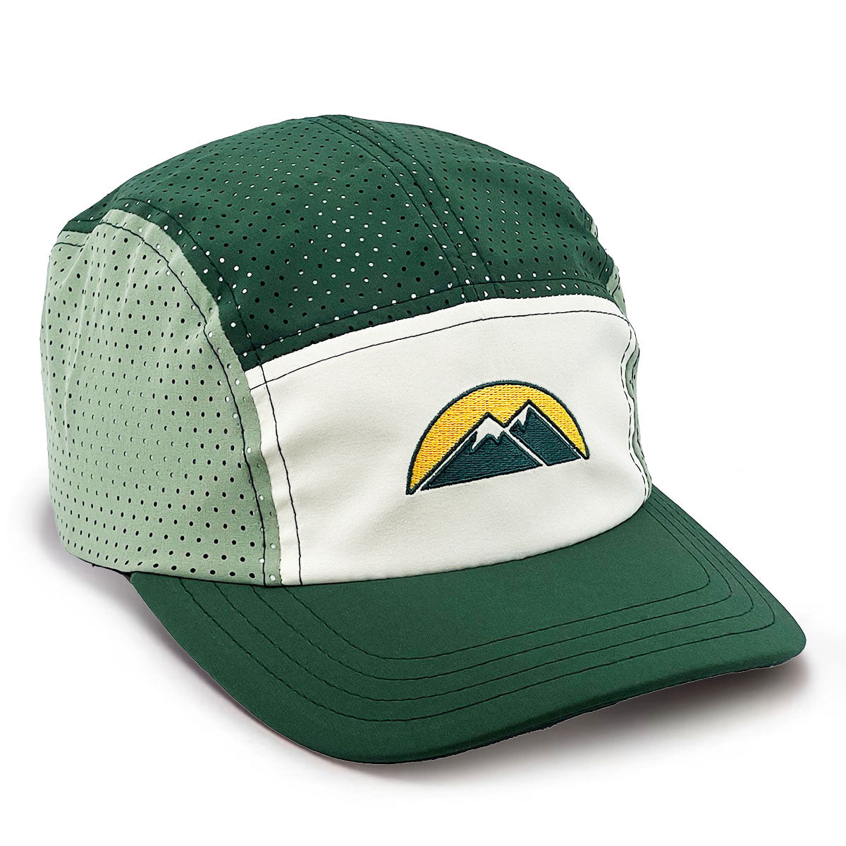 Sunshine Village Perforated Adjustable Runners Cap Green O S