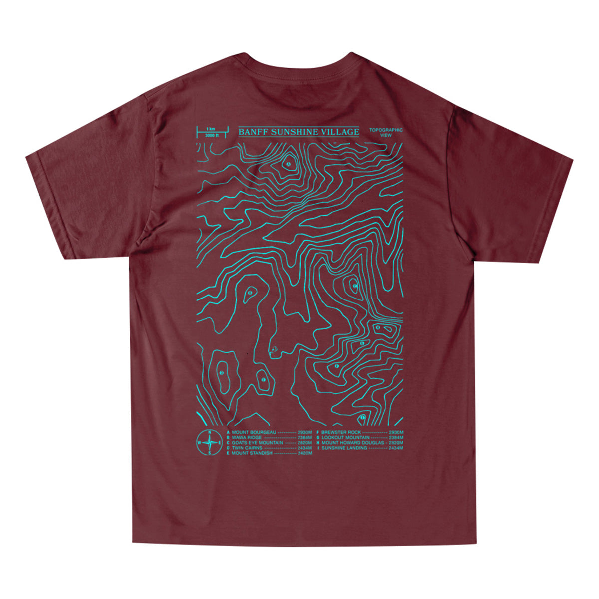 Sunshine Village Topographic Tee