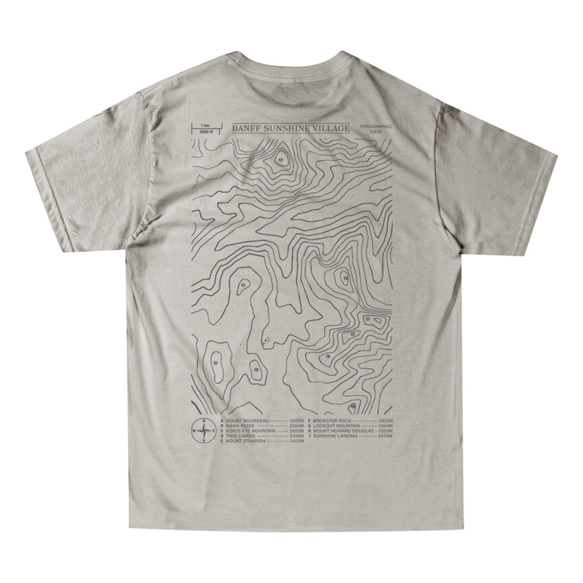 Sunshine Village Topographic Tee