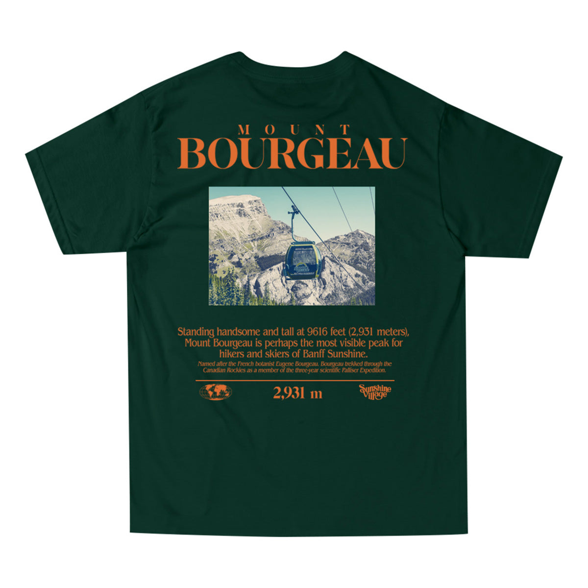 Mountain Info Series Mount Bourgeau Tee
