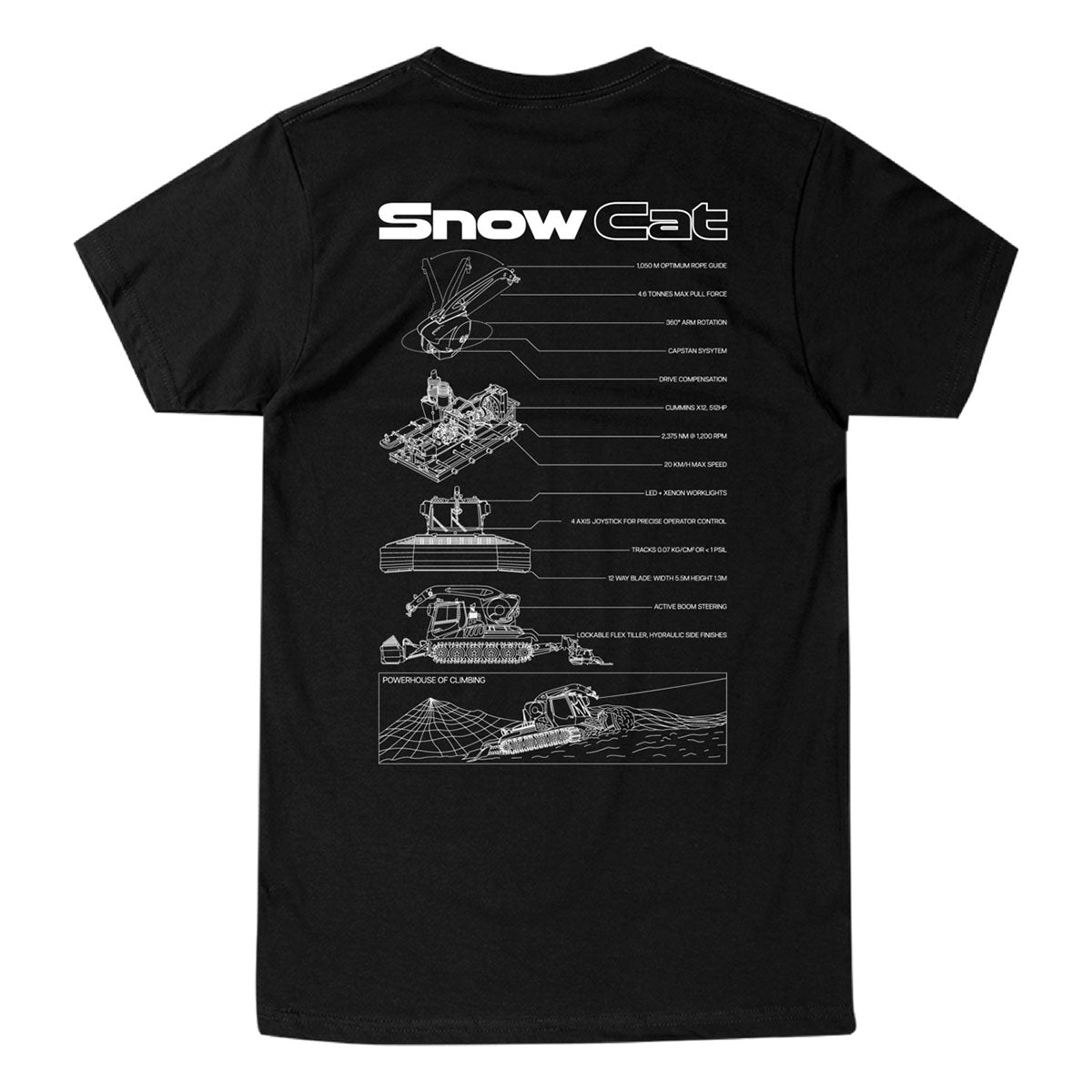 Tech Series PistenBully Snowcat Tee Black