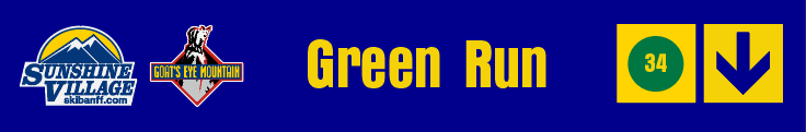 24" TRAIL SIGN GREEN RUN