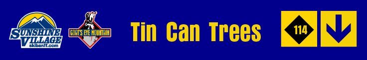 24"TRAIL SIGN TIN CAN TREES