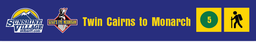 24" TRAIL SIGN TWIN CAIRNS TO MONARCH