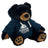 12" Black Bear Stuffy Critter Navy
