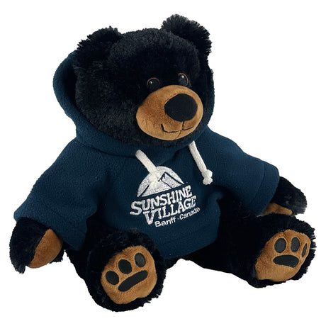 12" Black Bear Stuffy Critter Navy