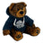 12" Grizzly Bear Stuffy Critter Navy