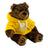 12" Grizzly Bear Stuffy Critter Yellow