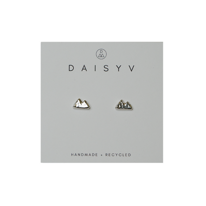 Daisy V Sterling Silver Mountain Earrings