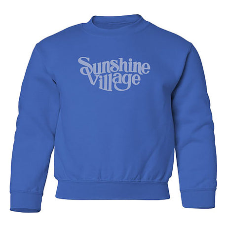 Youth Retro Logo Crew Sweatshirt Blue