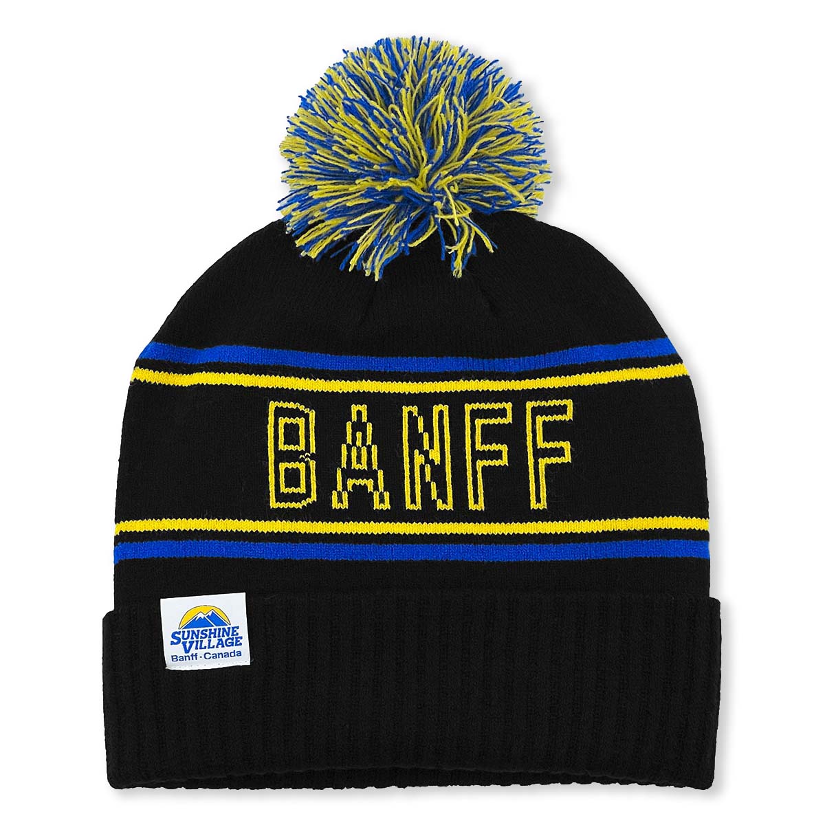 Banff Sunshine Cuffed Knit Toque Black O S