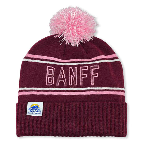 Banff Sunshine Cuffed Knit Toque Maroon O S