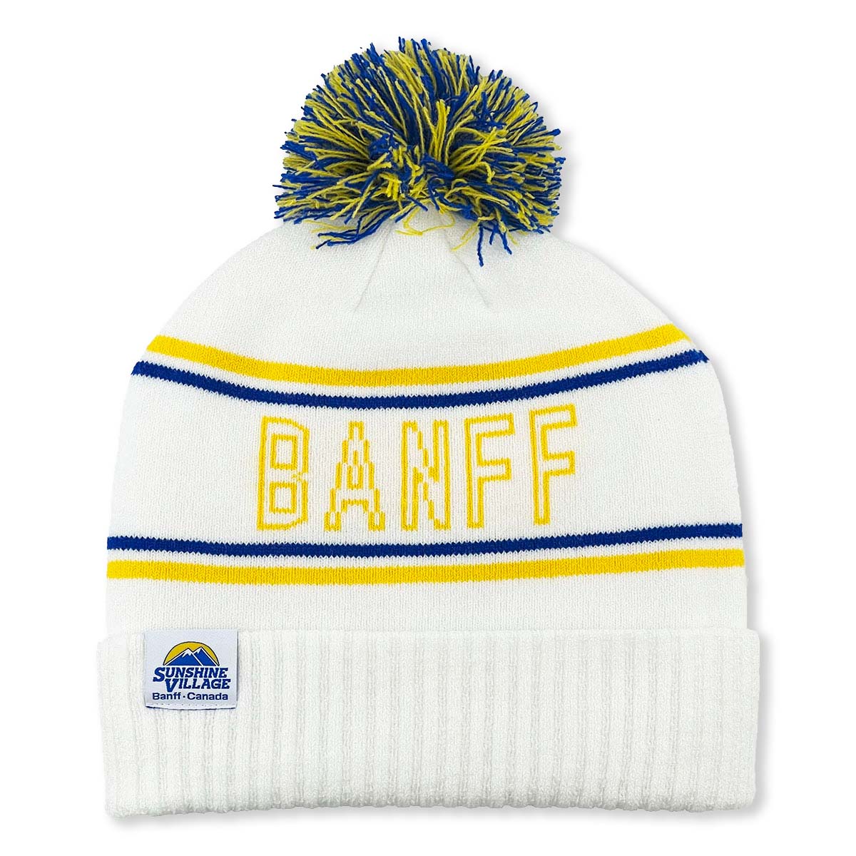 Banff Sunshine Cuffed Knit Toque White O S