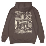 Mad Trapper's Heritage Collage Hoodie Brown