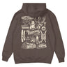 Mad Trapper's Heritage Collage Hoodie Brown