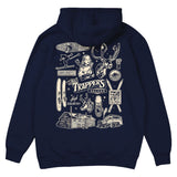 Mad Trapper's Heritage Collage Hoodie Navy