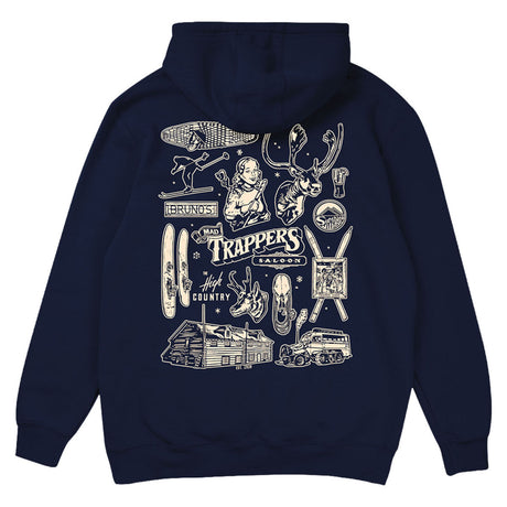 Mad Trapper's Heritage Collage Hoodie Navy