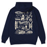 Mad Trapper's Heritage Collage Hoodie Navy