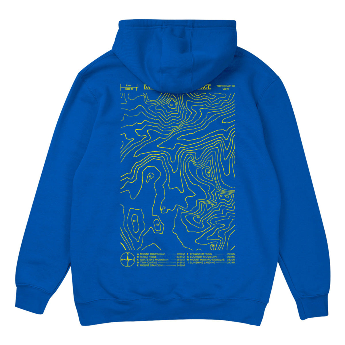 Sunshine Village Topographic Hoodie Royal