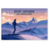 Metal Souvenir Sign - Skier At The Top