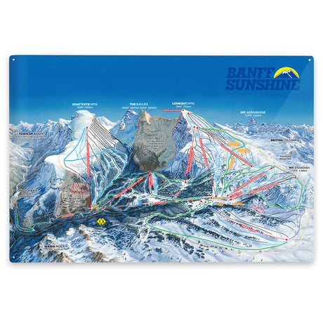 Metal Souvenir Sign - Trail Map