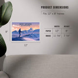 Heavy Stock Art Print - Skier At The Top