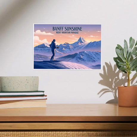 Heavy Stock Art Print - Skier At The Top