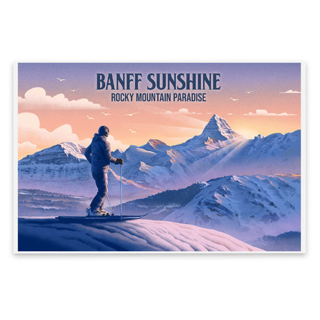 Heavy Stock Art Print - Skier At The Top