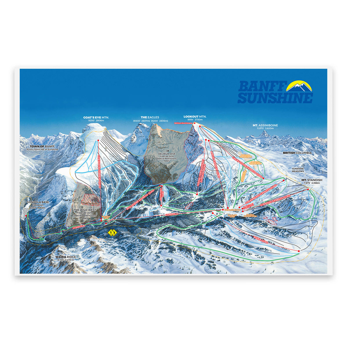 Heavy Stock Art Print - Trail Map