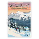 Heavy Stock Art Print - Winter Skiers