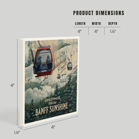 Ceramic Coasters 4 Pack - Gondola