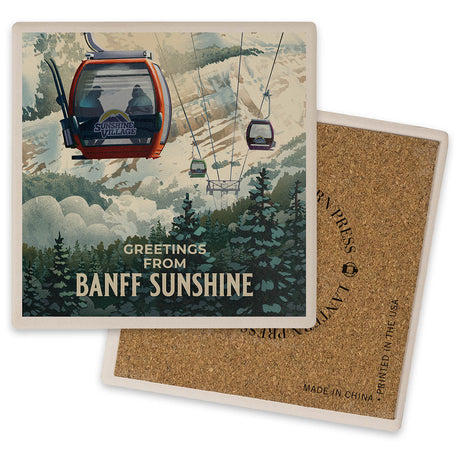Ceramic Coasters 4 Pack - Gondola