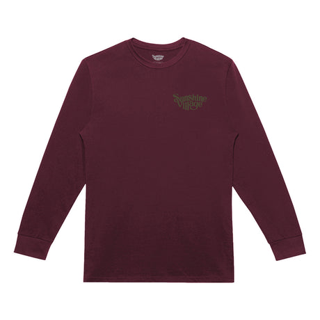 Mountain Info Series Monarch Mountain Long Sleeve Shirt Burgundy