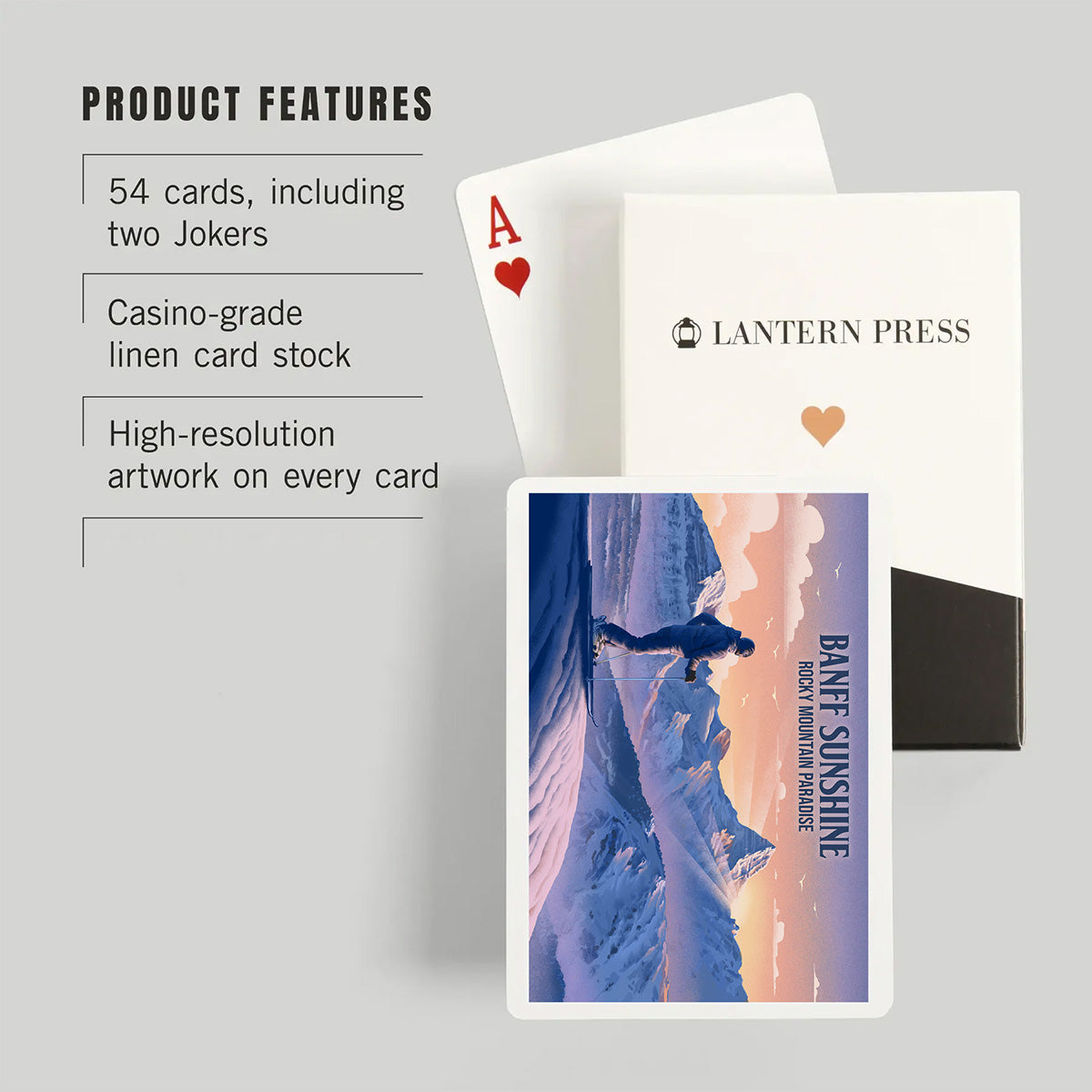 Standard Size Playing Cards - Skier At The Top
