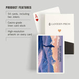 Standard Size Playing Cards - Skier At The Top